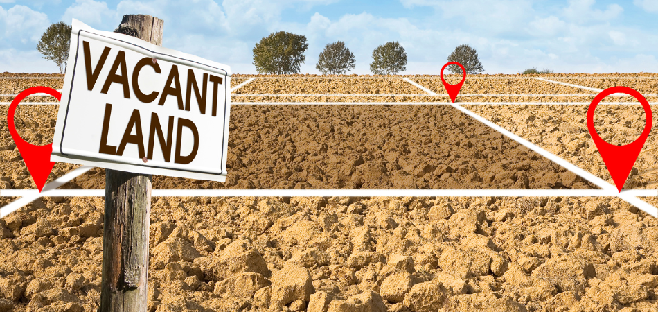 A area of vacant land
